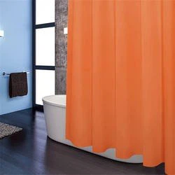 Orange shower curtain